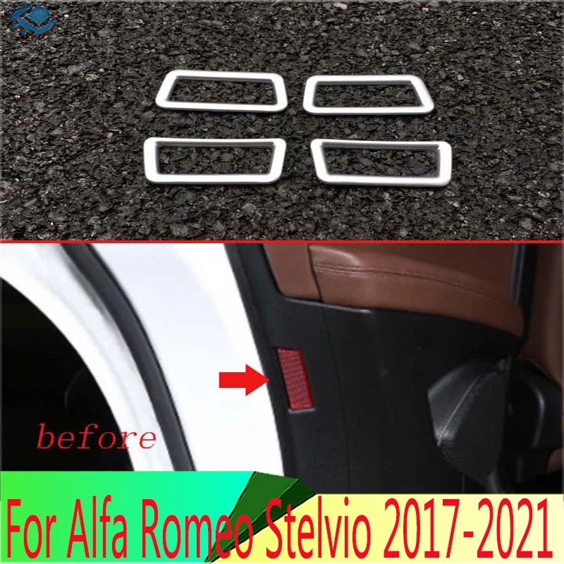 For Alfa Romeo Stelvio 2017 2021 Car Accessories ABS Chrome Matte Front