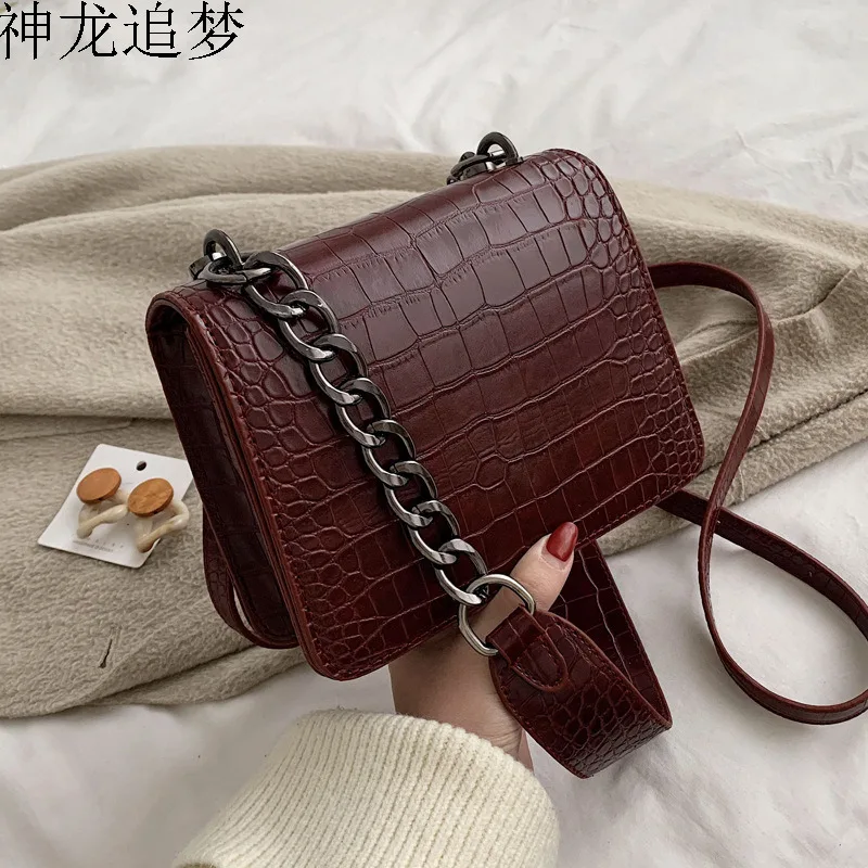 

Female Stone Crossbody Bags For Women 2020 Leather Luxury Handbags Designer Sling Sac A Main Ladies Hand Shoulder Messenger Bag