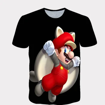 

Men's Mario Supersonic sonic Print Clothes Men 3D Funny T-shirts kids summer Clothing Homme Tees Boys Tshirts Anime streetwear