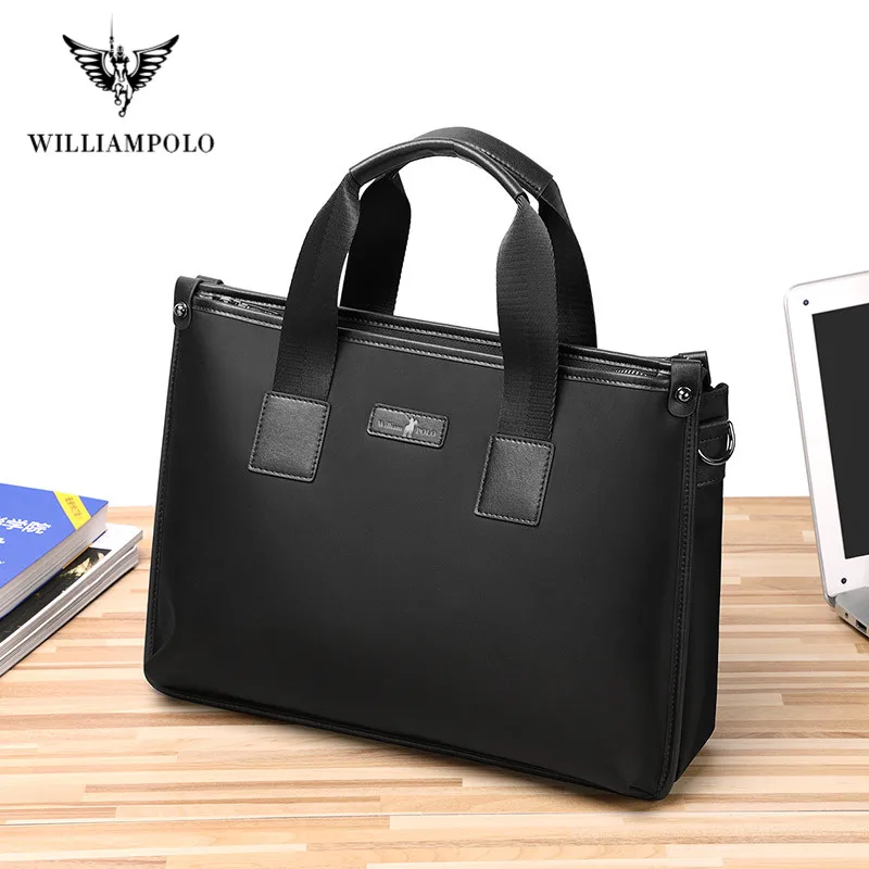Al sold out. WILLIAMPOLO Waterproof Wholesale Black Men Briefcase High Sh Brand Quality