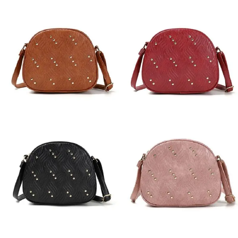 

Women Leather Shoulder Crossbody Bag Lady Rivet Tote Messenger Satchel Purse F42A