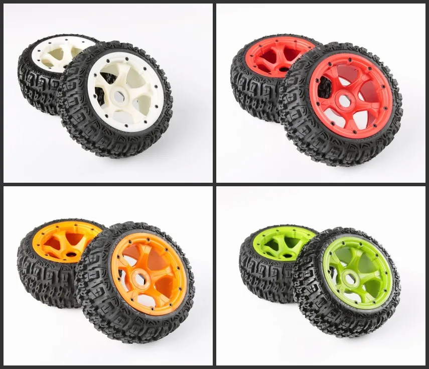 

Rear Wasteland Tyres Set with Nylon Wheel Hub Kit for 1/5 Hpi Rovan Km Mcd Gtb Racing Baja 5b Ss Truck Rc Car Parts