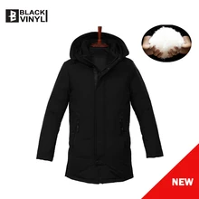 Мужская белая куртка-пуховик на утином пуху, зимняя подкладка, съемный пуховик с капюшоном, пуховая одежда с капюшоном для мужчин, новинка