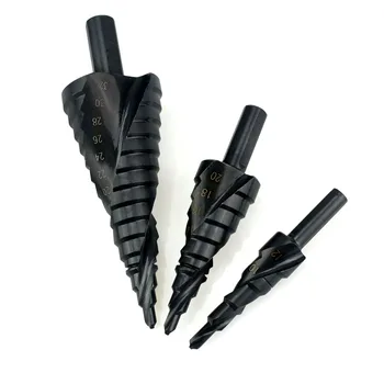 

3 PCS Quick Change HSS Drill Bit, Matkap Dremel Nitride Spiral Groove Perforated Step Drill Cobalt Step Drilling Knife 4-32mm