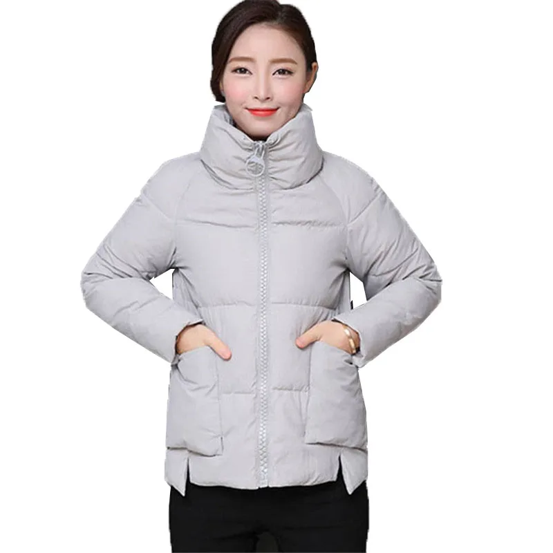 

2019 New Winter Women Cotton Coat Fashion Loose Short Thick Large Size 3XL Slim Jacket Winter Warm bread Service Outerwear A140