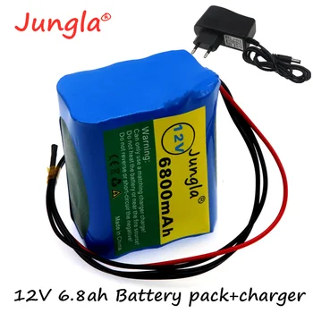 

2020 New 12V 6.8 Ah 6800mAh 18650 Rechargeable batteries 12V with BMS Lithium Battery pack Protection Board +12.6V 1A Charger