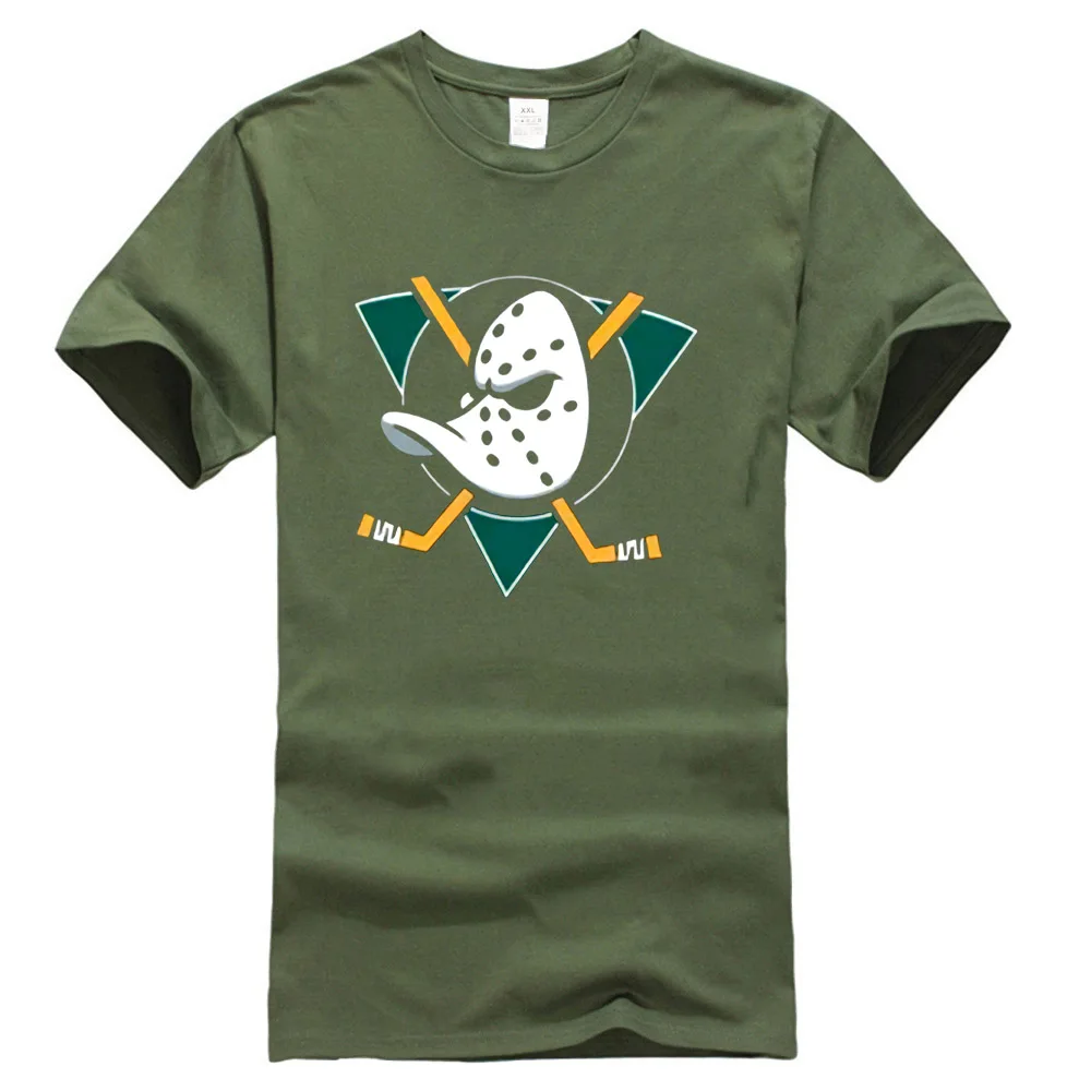 Mighty Ducks футболка мужская одежда классная футболка модный дизайн - Цвет: Армейский зеленый