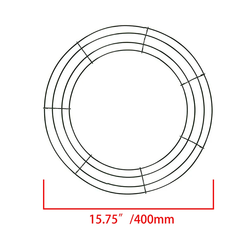 Christmas Flower Decorations 40cm Metal Wreath Frame Green Wire Round Ring  For Christmas Wedding Holidays Valentines Garden Home Party Decor From  Llchao, $12.92