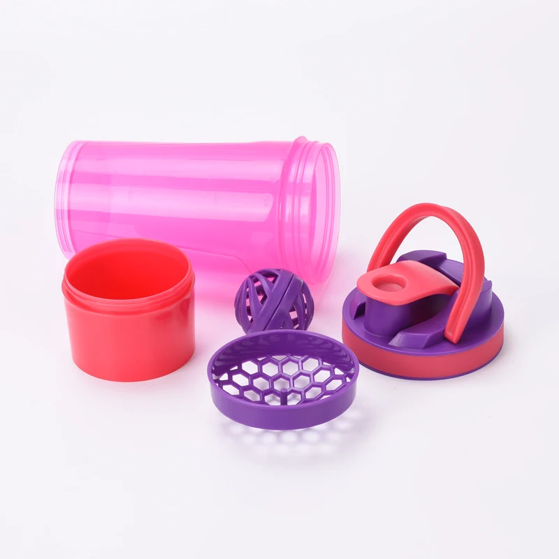 Shaker Outdoor Travel Portable Drinkware Tritan Plastic Whey Protein Powder Sport Shaker Bottle For Water Bottles With Straw