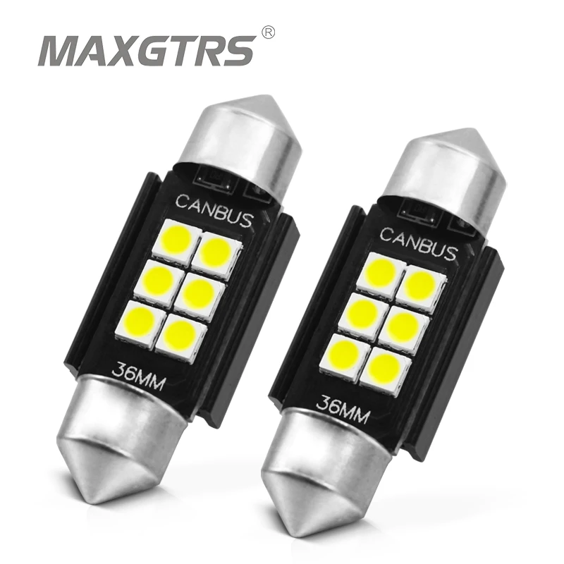 2X 31 36 39 41 мм C5W C10W 3030 LED Автомобильная Лампа для чтения лампа карты номерного знака