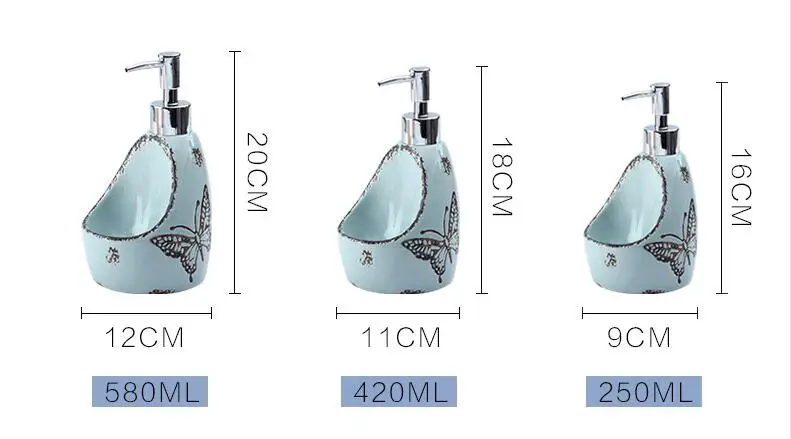 Диспенсер для жидкого мыла для кухни, Керамический диспенсер для жидкого мыла и лосьона, аксессуары для ванной комнаты