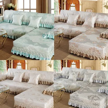 

Luxury soft Ice silk sofa cushion L shape couch cover combination kit of all-inclusive Non-slip sofa covers for living room
