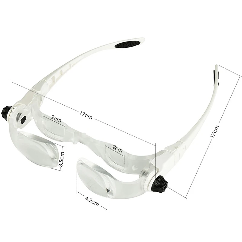Headband 4.0X Bracket TV Glasses Magnifier Loupe Goggles Magnifying Glass with Phone Holder Glasses Case