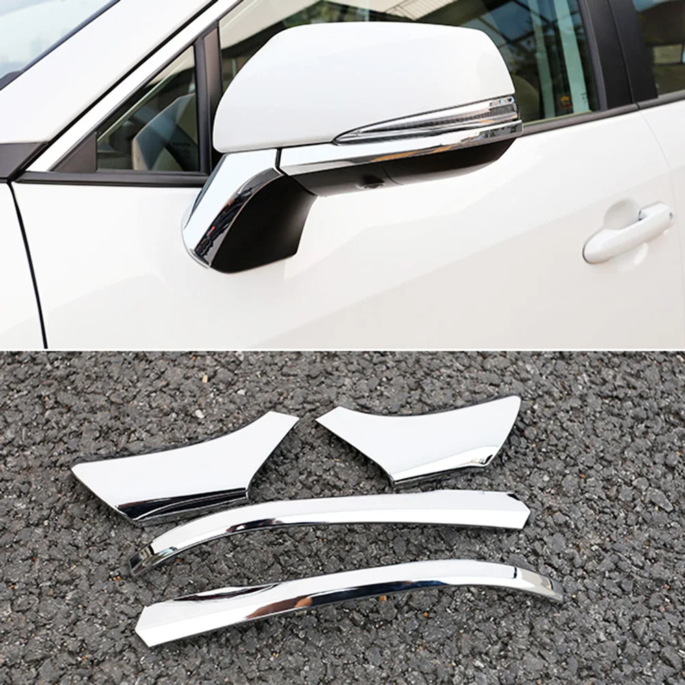 CHROME EXTERIOR REAR VIEW SIDE MIRROR GARNISH COVERS FOR TOYOTA RAV4