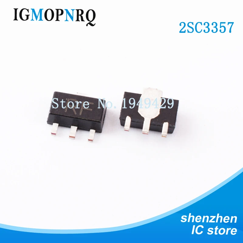 50 шт. SMD 2SC3357 3357RF 2SC3357RF SOT 89 радиочастота (RF) биполярный транзистор NPN 6 5 GHz NF 1 8 dBNew|smd