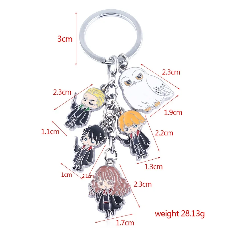 Magic Keychains Anime Figure Toys Harried Action Gift Potters For Friends Bag Pendant Movie Fans Key Ring