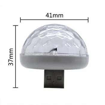 

RGB DJ Stage Lamp Sound Control Crystal Magic Ball Light Mobile Phone Usb Crystal Magic Ball Stage Lamp 3w Small Colorful dropsh
