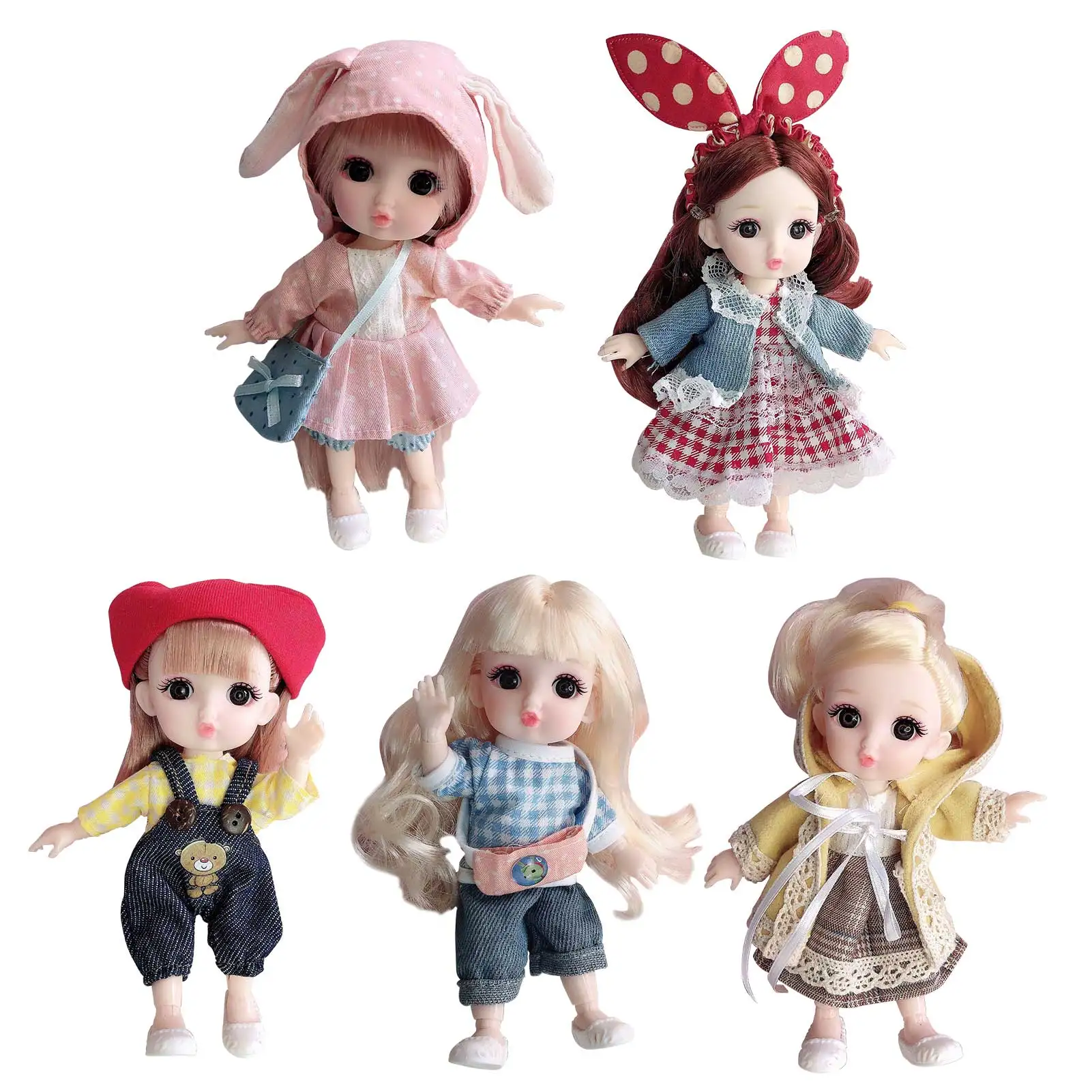 16 Cm Simulation Soft Doll Handmade DIY Craftsmanship Princess Play House Cute Girl Toy Children Birthday Gifts Special Price |
