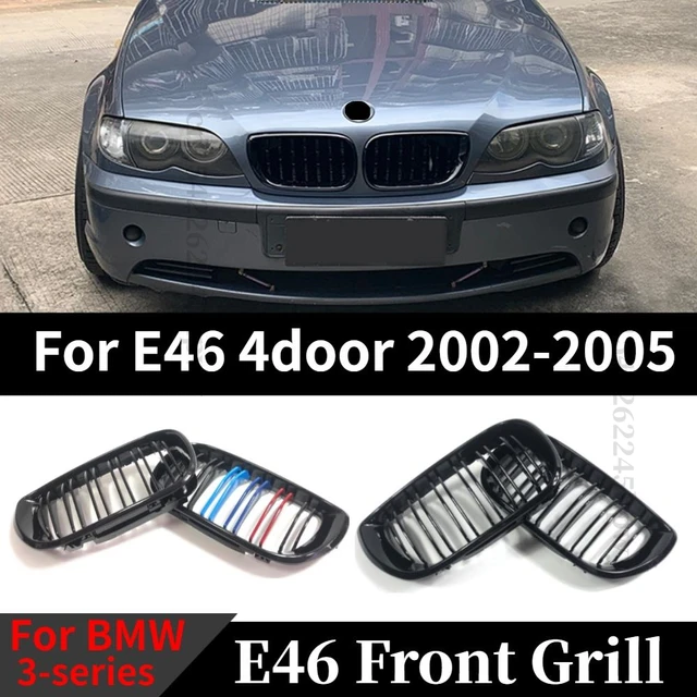 BMW E46 Gloss Black Double Grilles 2001-2005