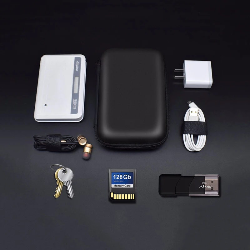 

Portable 2.5 Inch Protection Case Hard Disk Drive Zipper Earphone Bag HDD Box Pouch for Data Cable Key Coin SD Card