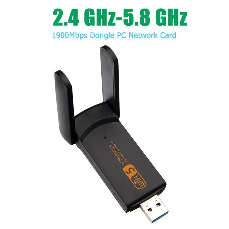 Двухдиапазонный адаптер 1900 Мбит/с сетевая карта для ПК 2,4+ 5 ГГц USB 3,0 беспроводной Wifi адаптер 802.11AC сетевая карта