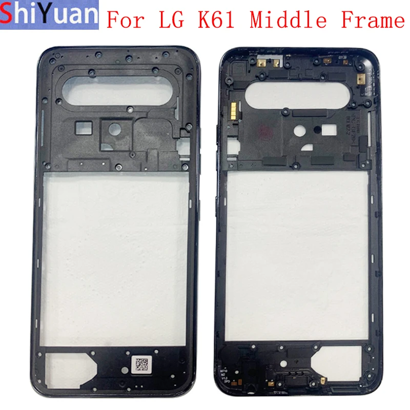 

Phone Housing Middle Frame For LG K61 Center Chassis Cover with Buttons Replacement Repair Parts