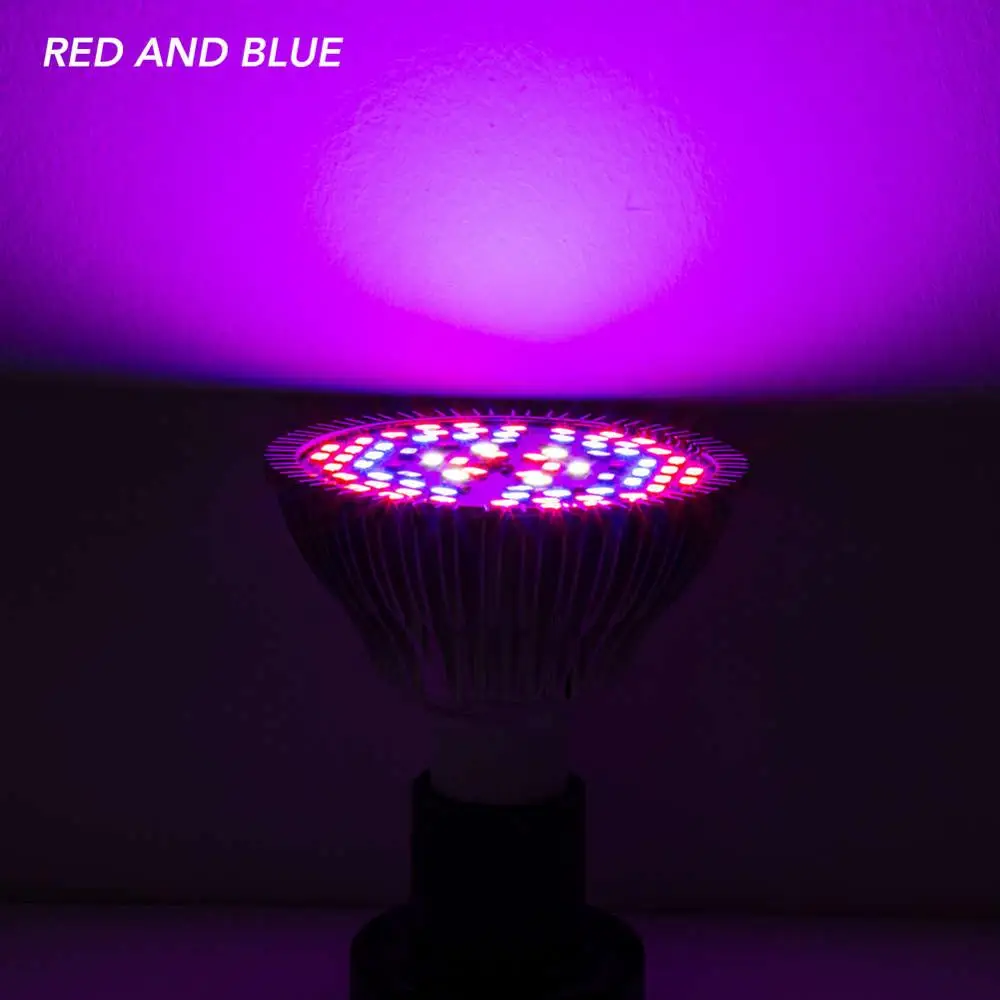 Growing Lamp E27 Grow Light Red+Blue+White+UV+IR AC85-265V Full Spectrum Bulb Lighting Fitolampy Flowers Seedling Cultivation