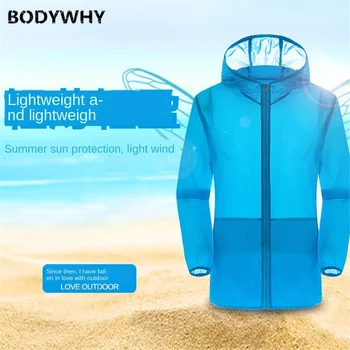 

Outdoor Sun-Proof Clothing Fishing Suits Hooded Quick Drying Clothes Ultra-Light Wind Shield Mountaineering Jacket Windbreaker