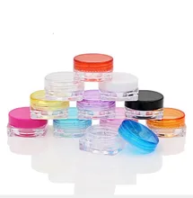 

10 Pcs Transparent Small Square Bottle 3g Cosmetic Empty Jar Pot Eyeshadow Lip Balm Face Cream Sample Empty Make Up Container