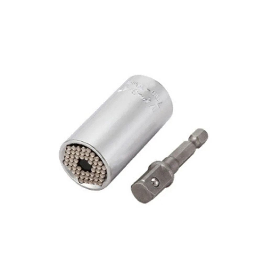2 Pcs/Set Magic Spanner Grip Multi Function Universal Ratchet Socket 7-19mm Power Drill Adapter Car Hand Tools Repair Kit