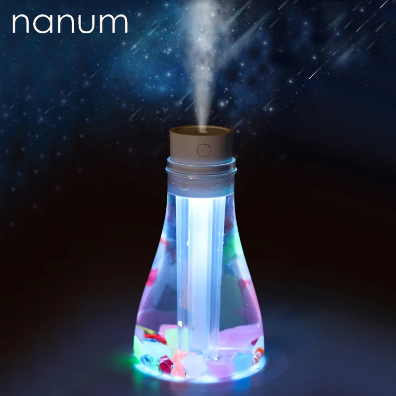 

New Wish Bottle Humidifier Mini Ultrasonic Humidifiers Led Night Light Aroma Essential Oil Diffuser USB Fogger Car Air freshener