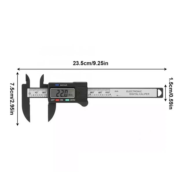 Digital Caliper 6 inch Electronic Vernier Caliper 100mm Calliper Micrometer Digital Ruler Measuring Tool 150mm 0.1mm 0-100mm