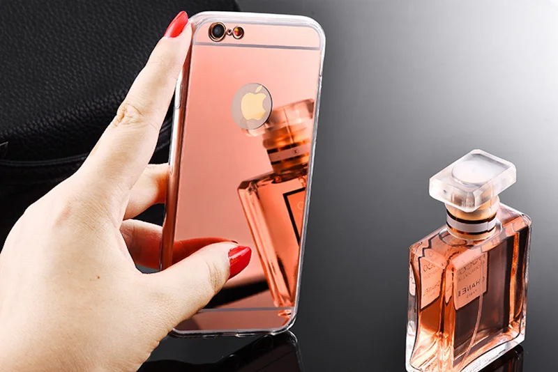 Защитный чехол зеркальный мягкий ТПУ для Apple iPhone XR XS Max X 8 7 6 6S Plus SE|Бамперы| |
