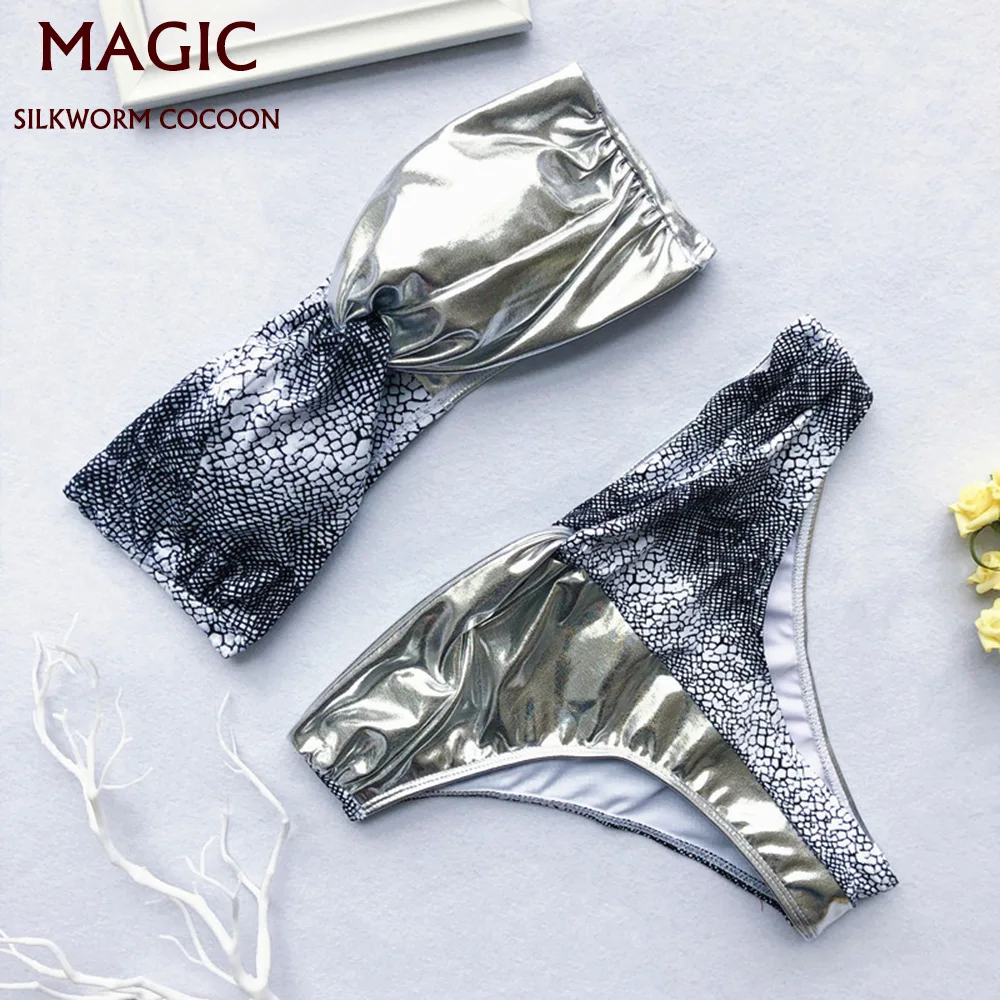 

Women Sexy Print Patchwork Swimwear New Female Two Piece Swimsuit Female Separate Push Up Bikini Set Beach Bathing Suit Bikini