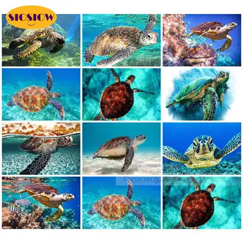 

Full Drill Square 5D Diamond Painting Seascape Sea Turtle Diamond Embroidery Icons Cross Stitch Rhinestone Mosaic Paintings Gift