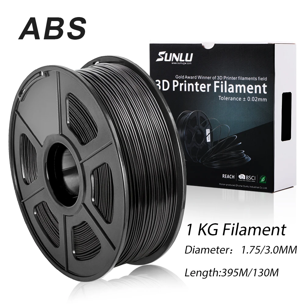 

3D Printer Filament ABS Plastic Roll 3d printer filament refill 3d Printing ABS produce from SUNLU factory