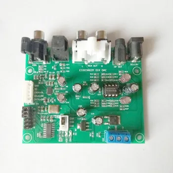

ES9038 DAC I2S/DSD/fiber/I2S/RJ-16 coaxial decoder board single DC power supply (DC socket) 12V~15V