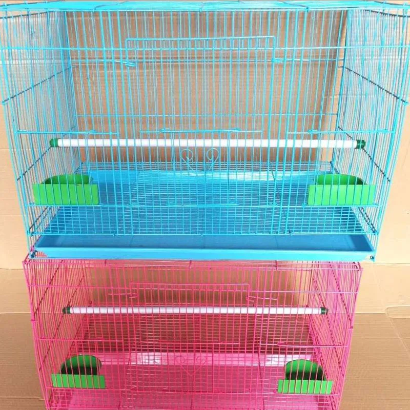 1PCS 40x30x30cm Foldable parrot Canaries viewing breeding antirust metal pet bird cage nest decoration feeder play stand