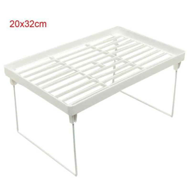 1 X Foldable Shelf Kitchen Cabinet Storage Stackable Cupboard Rack Organizer New 1 X Foldable Shelf Kitchen Cabinet Storage Stackable Cupboard Rack Organizer New