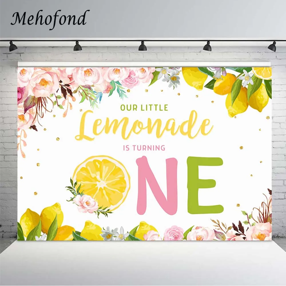 

Mehofond Lemon Fruit Photography Backdrop 1st Birthday Party Baby Shower Newborn Kids Background Decor Photophone Photo Studio