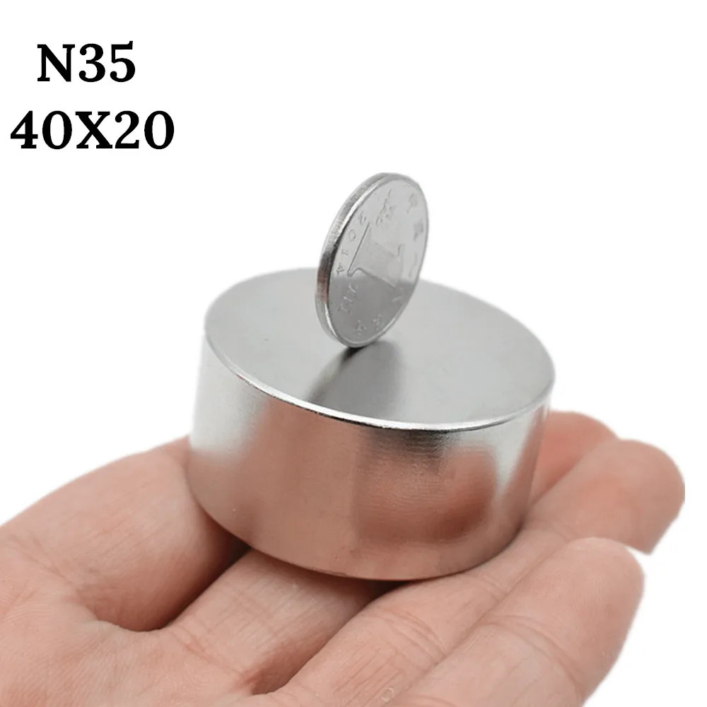 40x20 N40 Магнит 1 шт./лот N52 50x30 мм Горячий круглый сильный магнит редкоземельный N35 N40 D40-60mm неодимовый магнит мощный постоянный магнит - Цвет: 40x20 N40