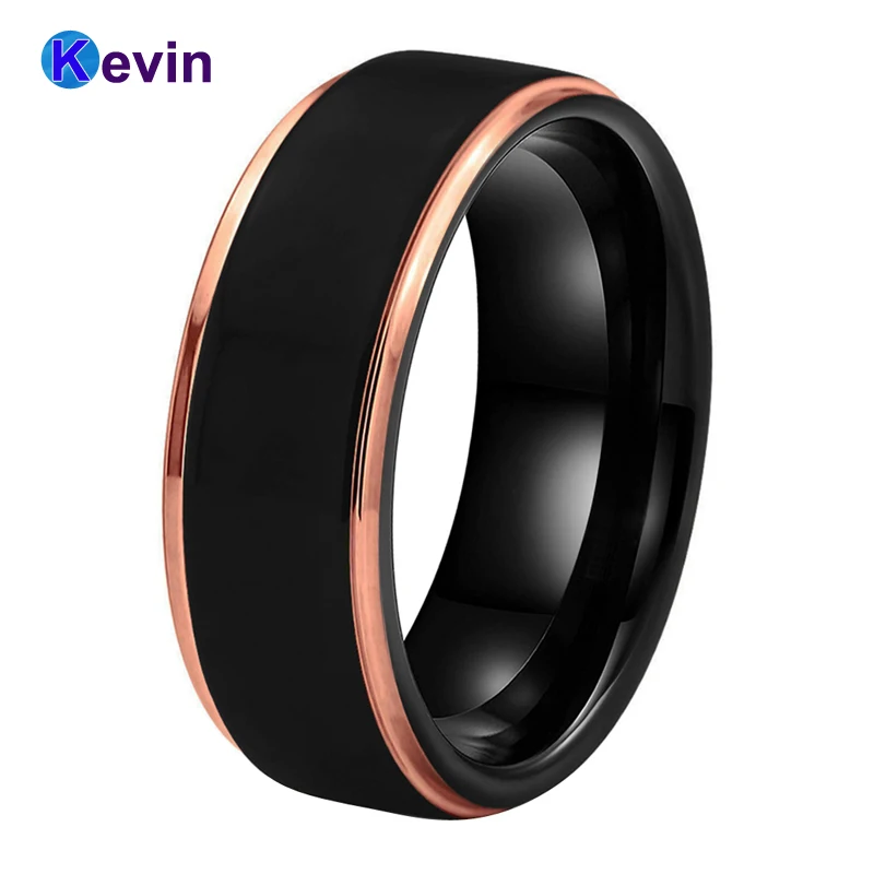 Мужское кольцо с двойным цветным покрытием обручальное из вольфрама|wedding rings|tungsten