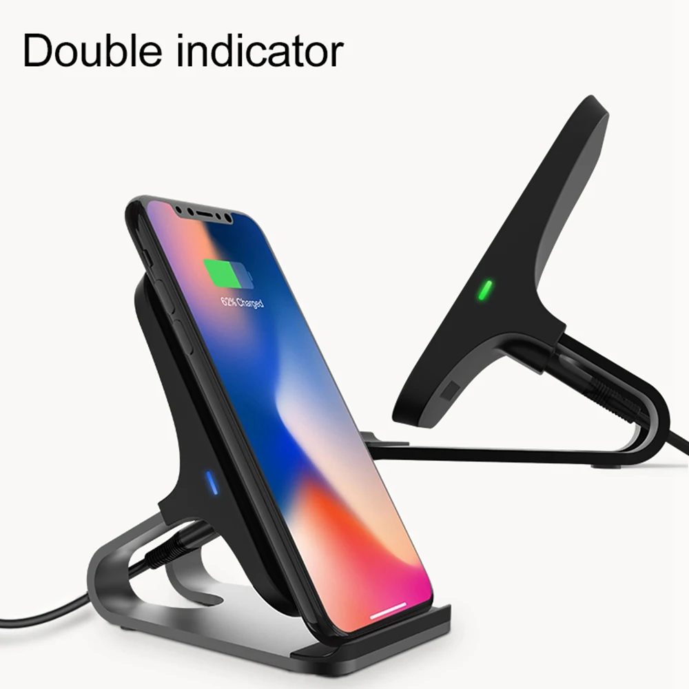 Цена KISSCASE Qi Беспроводное зарядное устройство для iPhone XS XR X 7 8 Plus док станция 10 Вт Быстрый держатель беспроводного зарядного устройства для samsung ...