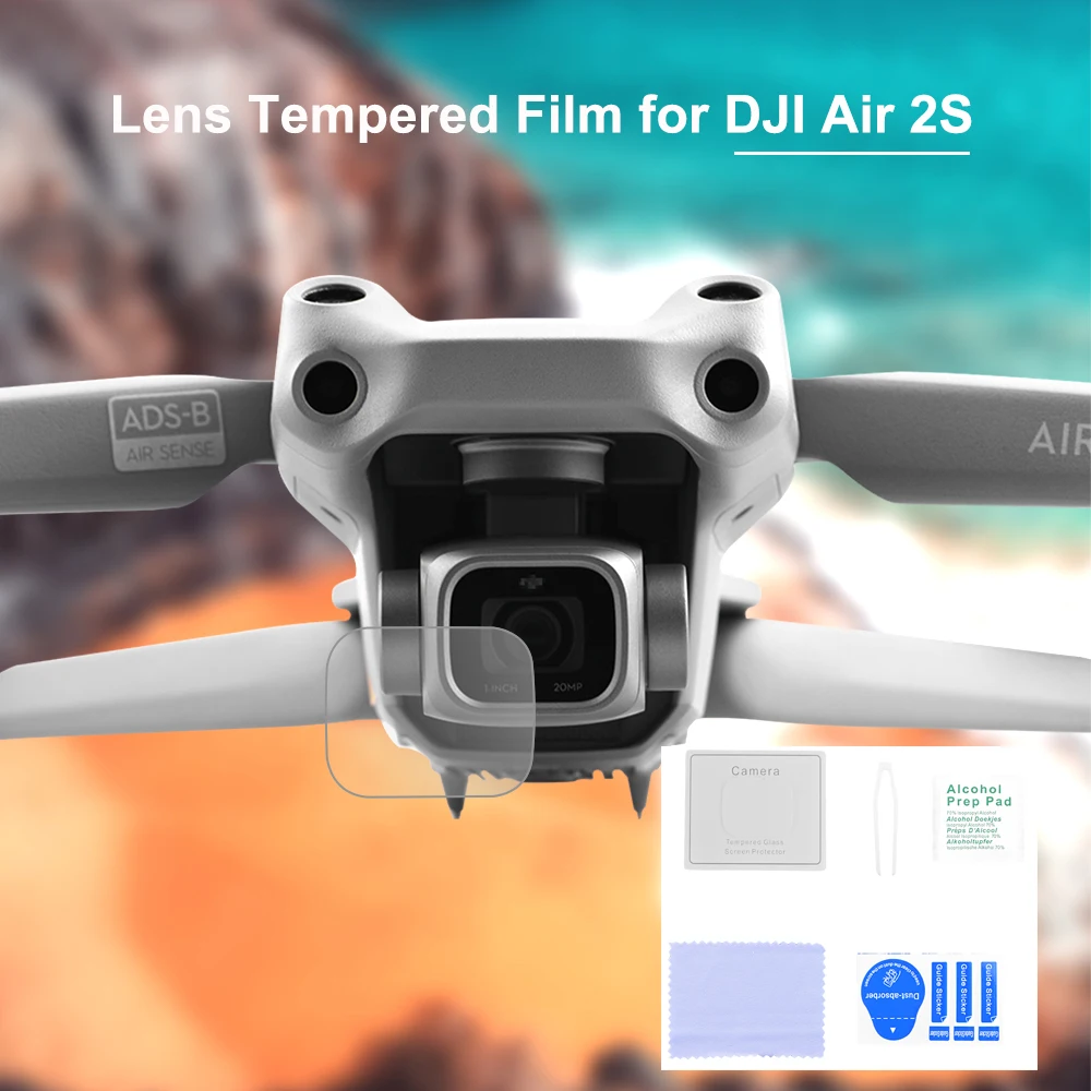 for DJI Air 2S Drone Camera Lens Tempered Film Protector Anti-Scratch Glass Protective Kits AIR Accessory | Электроника