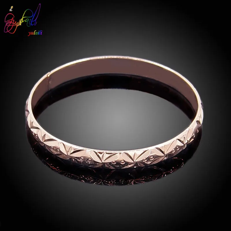 

Yulaili Top Quality Zinc Alloy Bracelets Women Bangle Rhinestone Rose Gold and Gold Color Jewelry Gift Wholesale