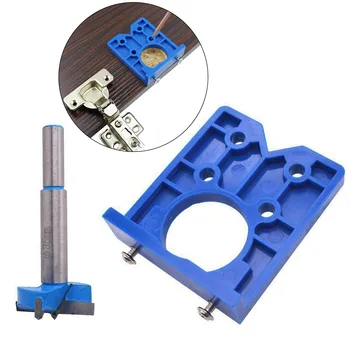

ABS Alloy Hinge Jig Hole Saw For Furniture Door Cabinet Installation Woodworking Tools With Tapper