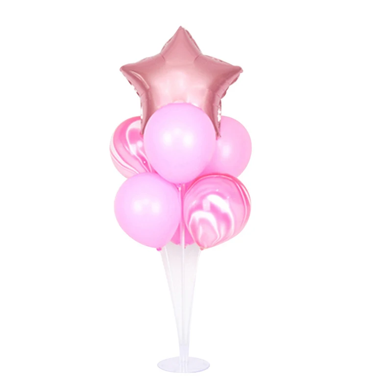 

7*Balloons+1*Stand set Wedding Birthday Party Supplies Macaroon Latex Balloon Column Stand Display Kit