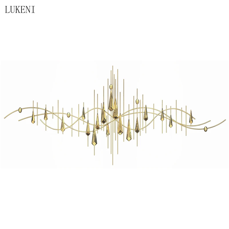 Nordic Light Luxury Wall Decorations Living Room Metal Modern Ornaments Bedroom Decorations Sofa Background Wall Pendants 2