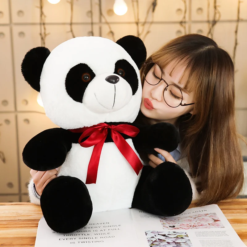 Details about   Huge Giant Chinese Panda Bear Bow-Knot Plush Stuffed Soft Toy Doll Birthday Gift 