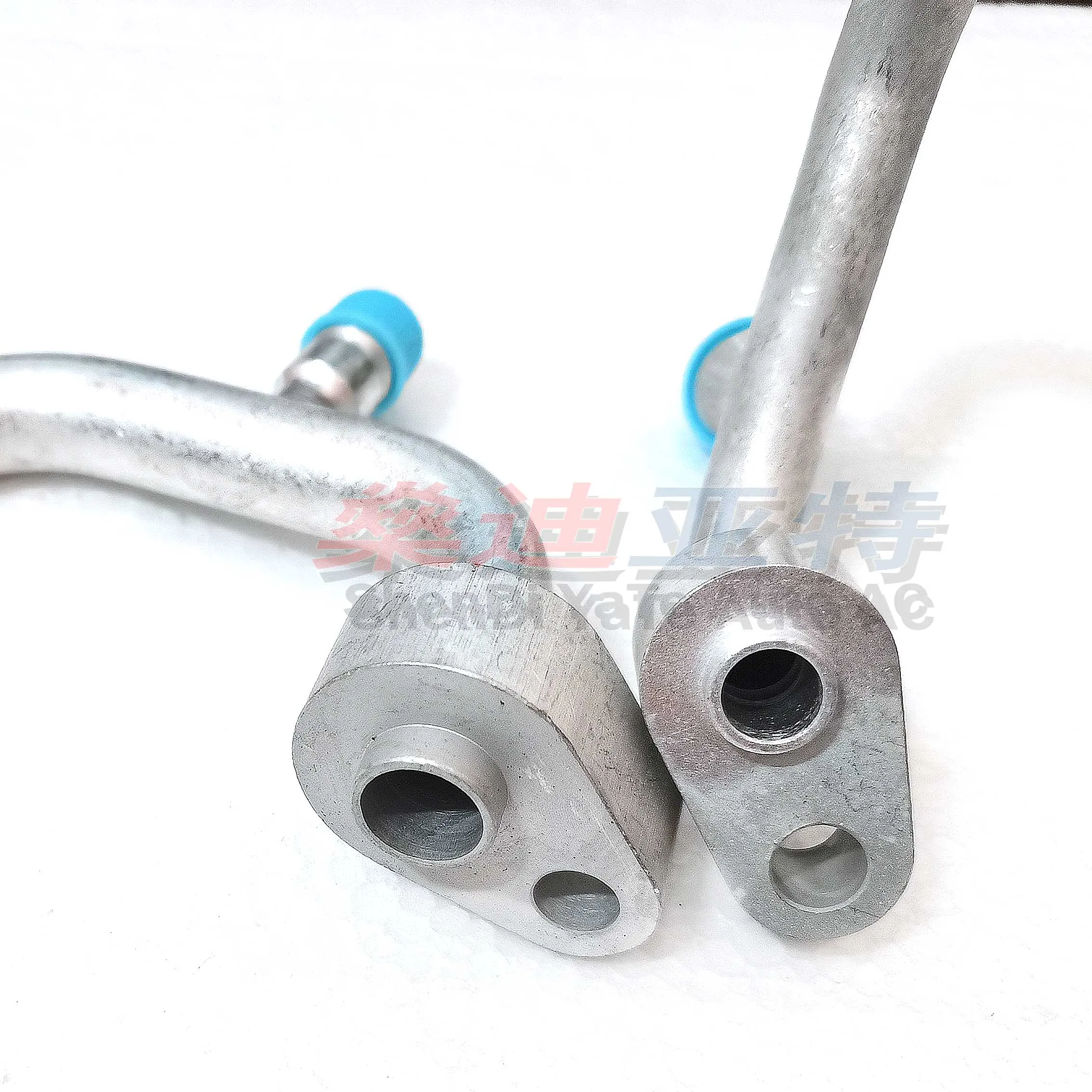 2PCS Automotive Air Conditioning Compressor High And Low Pressure Plate Pipe Joint AC Hose Aluminum Fittings For 706 Repair